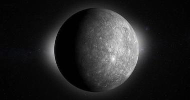 Mercury planet rotating in the outer space video