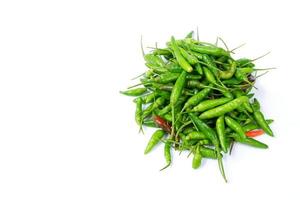 Cayenne pepper isolated on a white background photo