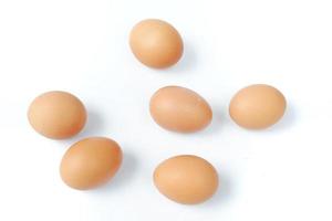 Chicken eggs isolated on a white background