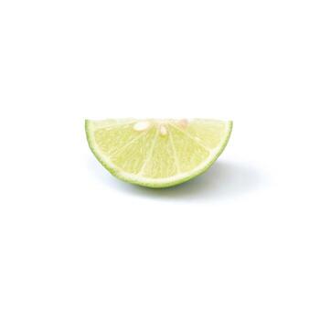 Lime with slices isolated on a white background photo