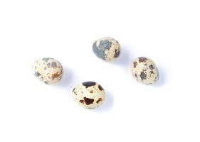 Quail eggs isolated on a white background photo