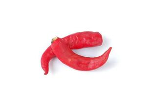 Red chili isolated on a white background photo