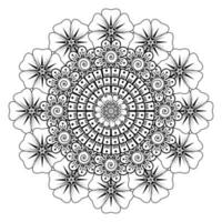 Circular pattern in the form of mandala with mehndi flower vector