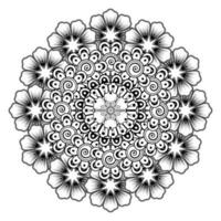 Circular pattern in the form of mandala with mehndi flower vector