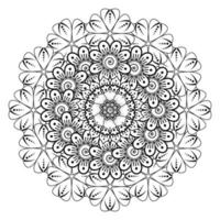 Circular pattern in the form of mandala with mehndi flower vector