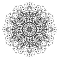 Circular pattern in the form of mandala with mehndi flower vector