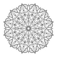 Circular pattern in the form of mandala with flower for henna vector