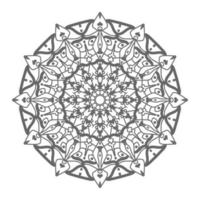 Circular pattern in the form of mandala with flower for henna vector