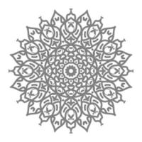 patrón circular en forma de mandala con flor para henna vector