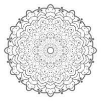 Circular pattern in the form of mandala with flower for henna vector