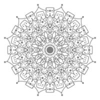 Circular pattern in the form of mandala with flower for henna vector