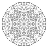 Circular pattern in the form of mandala with flower for henna vector