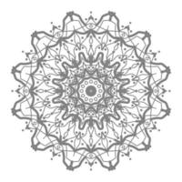 Circular pattern in the form of mandala with flower for henna vector