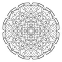 Circular pattern in the form of mandala with flower for henna vector