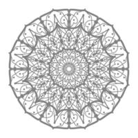 Circular pattern in the form of mandala with flower for henna vector