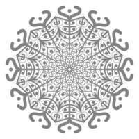 patrón circular en forma de mandala con flor para henna vector