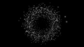 abstrakter leuchtender Kreis mit fraktalen leuchtenden Partikeln