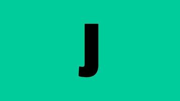 Animated letter J of the English alphabet video