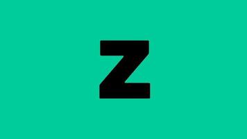 Animated letter Z of the English alphabet video