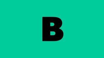 letra animada b del alfabeto ingles video