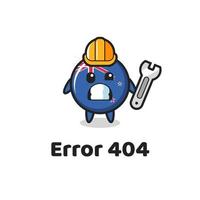 error 404 con la linda mascota de la insignia de la bandera de nueva zelanda vector