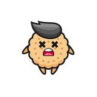 the dead round biscuits mascot character vector