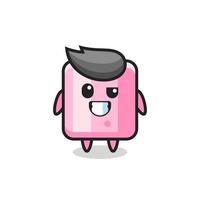 cute marshmallow mascot with an optimistic face vector