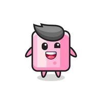 illustration of an marshmallow character with awkward poses vector