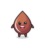 illustration of an chocolate drop character with awkward poses vector