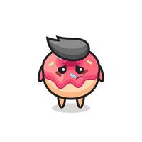 the lazy gesture of doughnut cartoon character vector