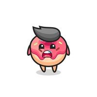 doughnut illustration with apologizing expression, saying I am sorry vector