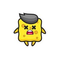 the dead sponge mascot character vector