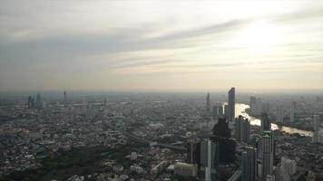 timelapse skyline della città di bangkok in thailandia video
