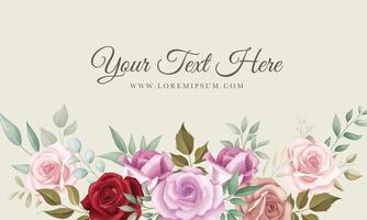 Elegant floral background with beautiful flowers vector