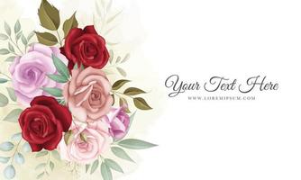 Elegant floral background with beautiful flowers vector