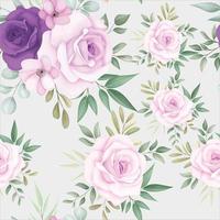 Elegant floral seamless pattern with beautiful flower decoration vector