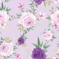 Elegant floral seamless pattern with beautiful flower decoration vector