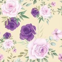 Elegant floral seamless pattern with beautiful flower decoration vector