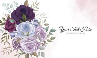 Elegant floral background with beautiful flowers ornament vector