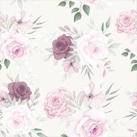 Elegant floral seamless pattern with beautiful flower decoration vector