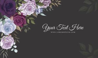 Elegant floral background with beautiful flowers ornament vector