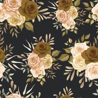 Beautiful autumn flower seamless pattern vector