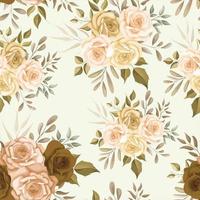 Beautiful autumn flower seamless pattern vector