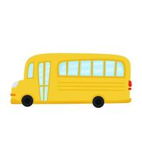 Yellow bus vector illustration isolated on white background