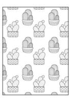 Paginas Para Colorear De Cactus Lindos Adultos Suculentos Libro Para Colorear