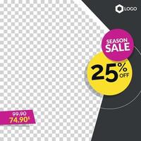 Square Sale Banner for Web and Social Media vector