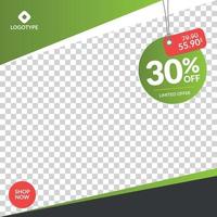 Banner de venta moderno y creativo, web, redes sociales. vector