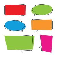 Modern colorful speech bubbles collection vector