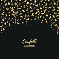 Golden Falling Confetti with Black Background vector