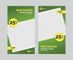 Vertical Sale Banners Set for Social Media and Web vector